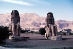 Sitting Colossi of Memnon, twin stone statues of Pharaoh Amenhotep III, Theban necropolis, Colossus, Luxor