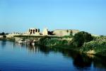 Nile River, runis, temple, dock, boats, CJEV03P03_03