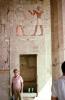 Mortuary Temple of Queen Hatshepsut, Valley of the Kings, wall paintings, figures, pink granite, CJEV03P05_08