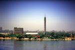 Nile River, Monument, Tower, Cairo Tower, Borg Al-Qahira, Free-standing Concrete Tower, landmark, Cairo, CJEV03P08_10