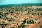 Flying over Ouagadougou, cityscape, desert, CJFV01P02_01.1041