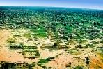 Flying over Ouagadougou, cityscape, desert, CJFV01P02_02B