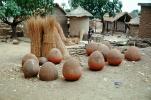 jugs, round houses, thatched roofs, Town, City, Bobo-Dioulasso, Houet Province, Sod, CJFV01P03_16