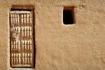Ornate Door, Entrance, Wall, Doorway, Building, Dogon Country, Mopti Region, Sahil, Sahel, CJQV01P02_10.0380