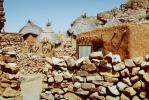 Homes, Building, Dogon Country, Mopti Region, Sahil, Sahel, Thatched Roof House, Home, roundhouse, Sod, CJQV01P02_17.0380