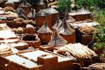Homes, Grass Roofs, Building, Village, Dogon Country, Mopti Region, Sahil, Sahel, CJQV01P02_19B.0380