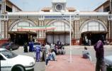 Train Station, Dakar, outdoor clock, outside, exterior, building, CJUV01P03_10