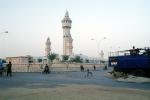 The central Mosque of the Mouride sufi order, minaret, building, Touba, Sengal, CJUV01P03_17