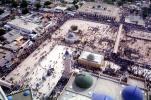 Domes, skyline, crowds, Great Mosque of Touba