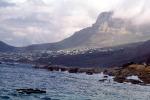 Homes, Buildings, Cliffs, Mountains, Shoreline, Table Mountain National Park, Cape Town, CKFV01P06_09