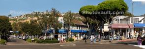 Laguna Beach Panorama, shops, buildings, stores