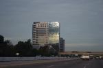 Glass Building, reflections, Interstate I-405 freeway, Irvine
