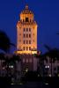 Beverly Hills City Hall, Tower, Government Building, landmark, night, nighttime, dusk, CLAD01_199