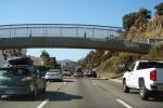 PCH Cars, lanes, Pedestrian Overpass, PCH, Pacific Coast, Highway, 2021, CLAD02_129
