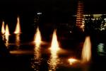 Water Fountain, aquatics, Century City, night, Exterior, Outdoors, Outside, Nighttime