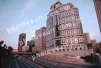 Interstate I-10 freeway, 1000 Wilshire building, Cityscape, skyline, Outdoors, Outside, Exterior, highrise, Wedbush Morgan Securities, commercial office, high-rise, CLAV01P15_17