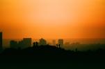 sunset, skyline, smog, haze, buildings, hill, people, CLAV02P04_01
