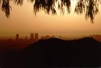 sunset, skyline, smog, haze, buildings, hill, people, CLAV02P04_05