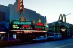 Hollywood Movie Theater building, McDonalds arches, neon sign, marquee, CLAV02P05_03