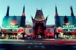 Twilight, Dusk, Dawn, neon sign, cars, Hollywood Boulevard, TCL Chinese Theatre, Cinema Palace, CLAV02P05_12