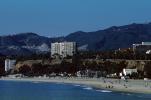 beach, sand, shoreline, seaside, coastal, Pacific Ocean, mountains, Santa Monica Bay, Skyline Buildings, Palm Trees, 101 Ocean Condos, 1963 Retro-modern style, 2021