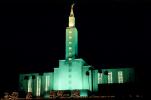 Los Angeles California Temple, Mormon, building, tower, Santa Monica Boulevard, Westwood district, CLAV02P12_05