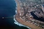 Newport Pier, Balboa, homes, houses, streets, Pacific Ocean, CLAV03P12_08
