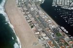 Harbor, Docks, Boats, rooftops, homes, houses, buildings, Balboa Island, Beach, Sand, Ocean