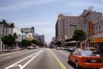 Hollywood Blvd, Car, Automobile, Vehicle, Roosevelt Hotel, street, road, CLAV04P02_13