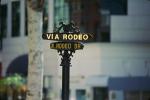 Rodeo Drive Street Sign, Ornate Signage, Fancy, Pole, CLAV05P08_17