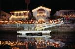 Dock, Canal, Water, Home, House, Snow, Cold, night, nighttime, decorated, lights