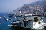 Avalon Harbor, SS-Catalina, Dock, Harbor, Pier, Building, boats, coastal, coast, August 1962, 1960s