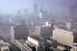 Smog, Buildings, skyscrapers, cityscape, haze, Street, October 1967, 1960s, CLAV08P11_09