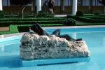 pool, sculpture, Paul Getty Villa, December 1977, 1970s, CLAV08P13_13