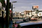 Cars, Hollywood Boulevard, crowded, shops, Corvair Van, 1960s, CLAV08P15_14