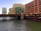 Chicago River, Bridge, Riverside, Buildings
