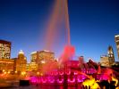 Buckingham Fountain at night, Exterior, Outdoors, Outside, Nighttime