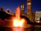 Buckingham Fountain at night, Exterior, Outdoors, Outside, Nighttime, CLCD02_045