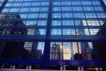 downtown, skyscraper, building, reflection, abstract, glass, looking-up