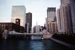 Chicago River, looking-up, Skyline, Skyscrapers, Buildings, cityscape, CLCV01P08_15
