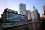Chicago Sun Times, River, looking-up, Buildings, cityscape, CLCV01P09_10