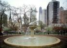 Water Fountain, aquatics, trees, skyline, Washington Square Park, CLCV04P08_18
