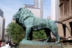 The Art Institute of Chicago, Lion statue, statuary Sculpture, art, artform, bronze, patina, CLCV05P10_16