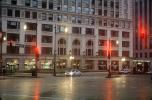 Rain, rainy, Michigan Avenue, traffic lights, cars, building
