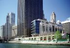 buildings, skyscrapers, cityscape, Chicago River
