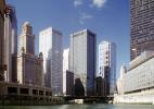 Cityscape, Skyline, Building, Skyscraper, Chicago River, Sun Times, CLCV07P14_10