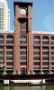 Central Office Building, Chicago River, clock tower, roman numerals, outdoor clock, outside, exterior, building