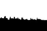 Cityscape silhouette, logo, shape