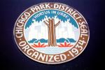 Chicago Park District, Logo, emblem, medallion, CLCV09P11_08