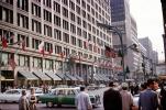 Women, Fur Coats, Taxi Cabs, cars, buildings, automobiles, vehicles, September 1962, 1960s, CLCV11P05_05